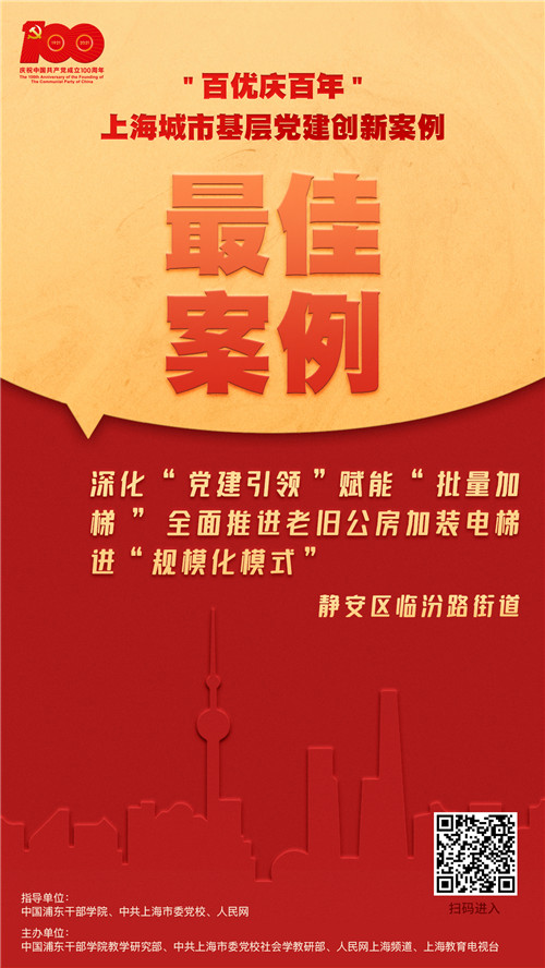 深化"黨建引領" 賦能"批量加梯"靜安區臨汾路街道