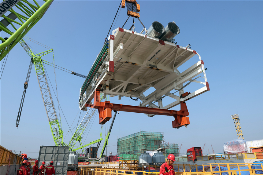 上海:崇明線“申通號”盾構刀盤預拼裝完成