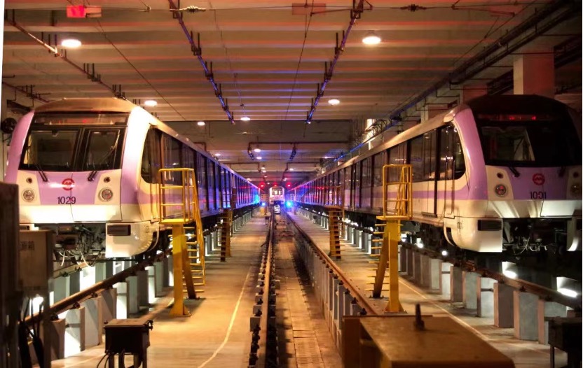 全自動無人駕駛的上海地鐵10號線。上海市交通委供圖