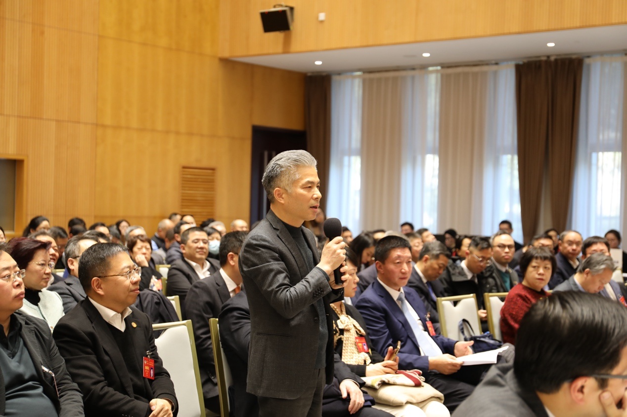 上海市政協“全面深化高水平改革開放，激發高質量發展強勁動力”專題會議會場。王文娟攝