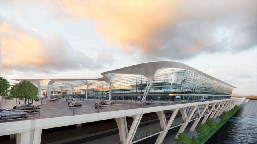 上海東站效果圖。圖片來源：上海市規劃資源局