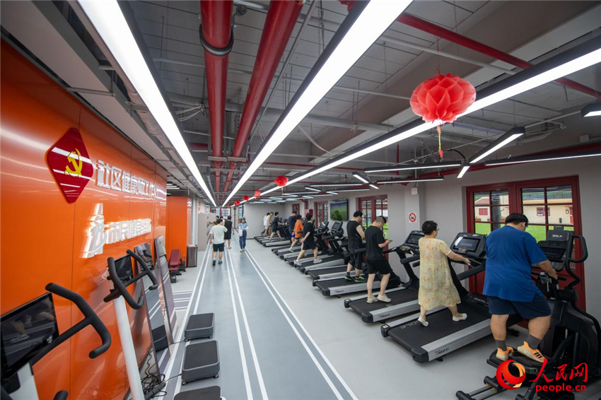 7月8日，228街坊運動健康中心，不少居民前來鍛煉身體。人民網記者 翁奇羽攝