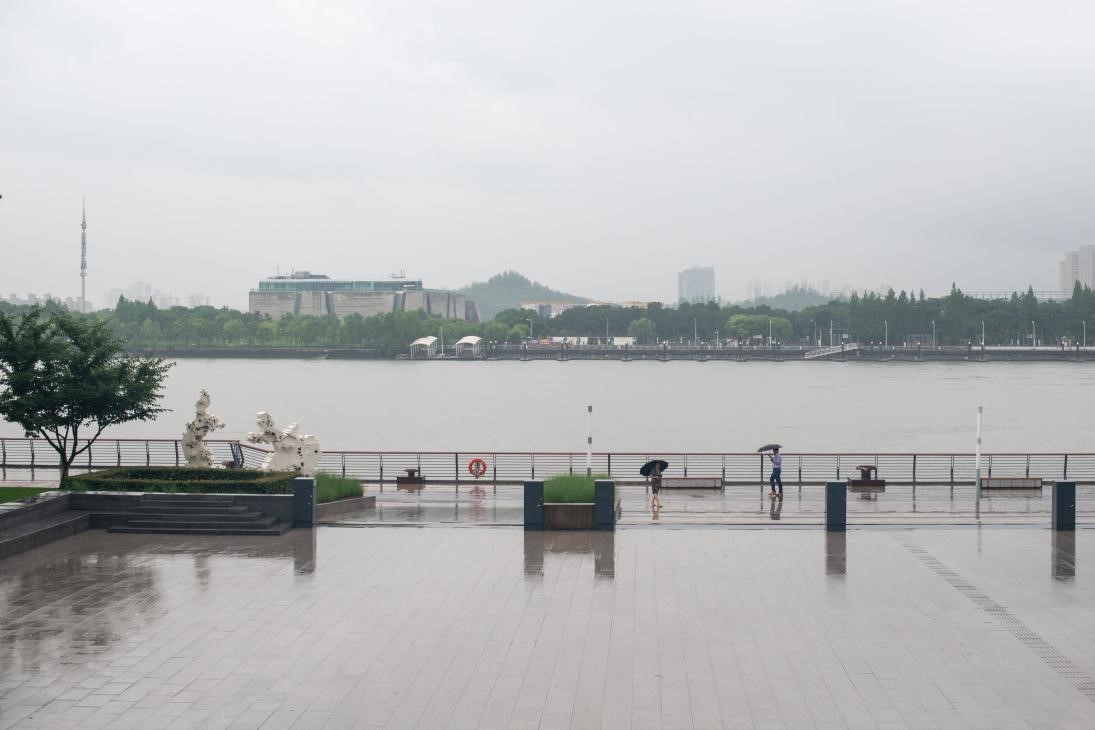 下雨天看黃浦江景。 人民網記者 翁奇羽攝