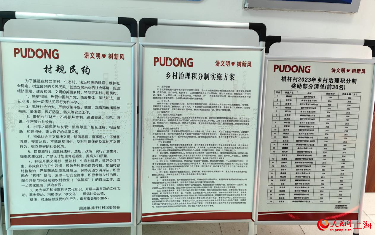 積分規則與“積分達人”公開展示。人民網記者 唐小麗攝