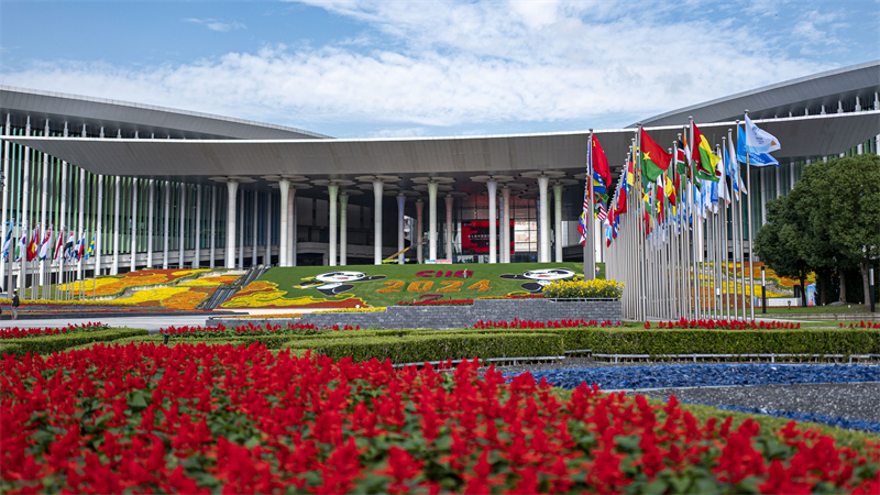 第七屆進博會外景。 人民網記者 王初 攝