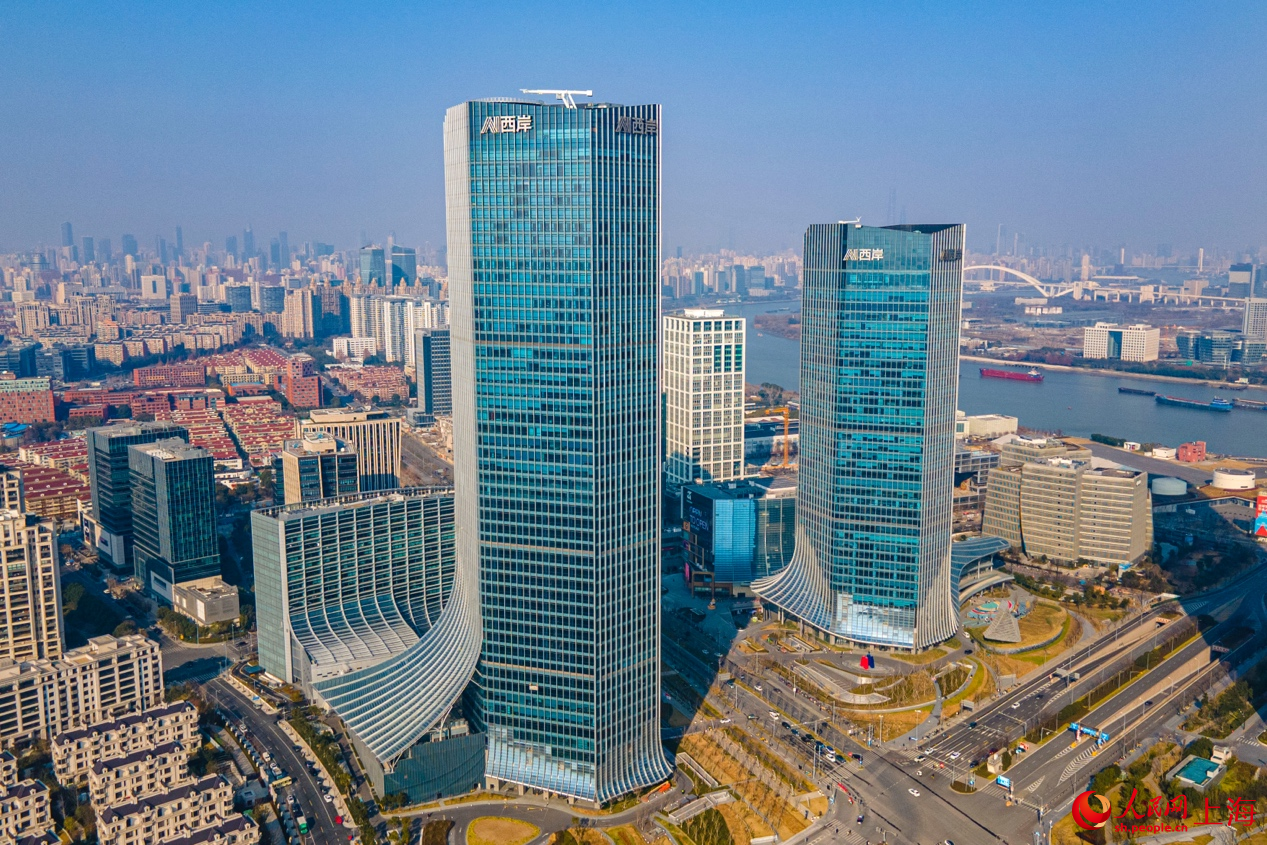 位于徐匯西岸的國際人工智能中心。 人民網記者 王初攝