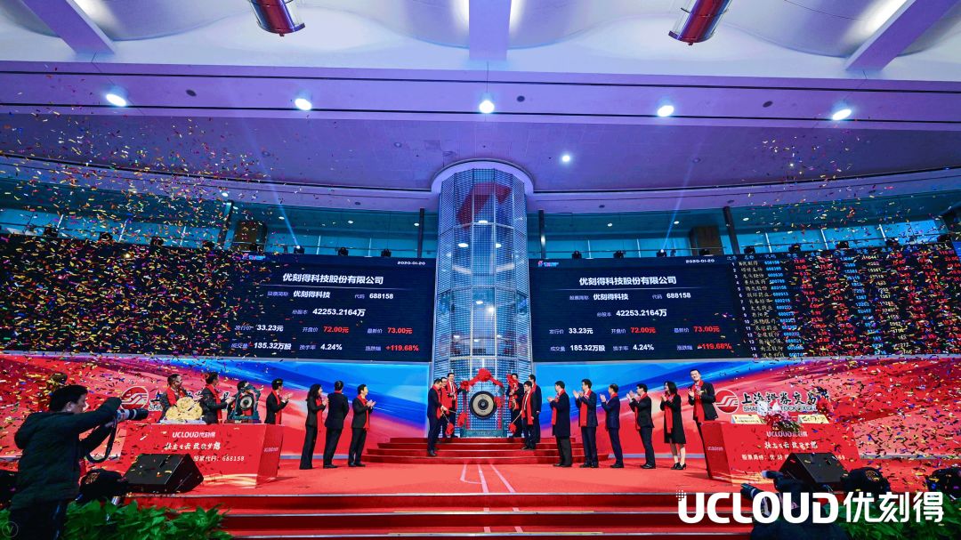 2020年1月20日，優刻得登陸科創板。受訪者供圖