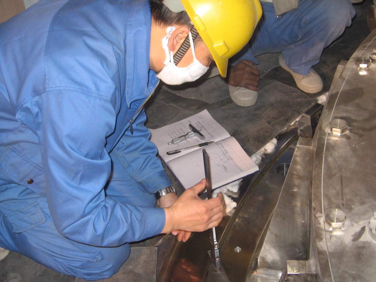 張發奇在施工現場