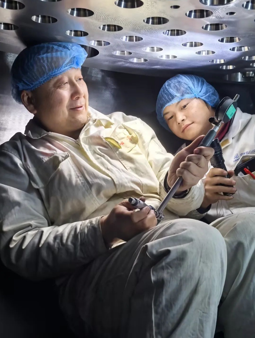 張發奇在施工現場